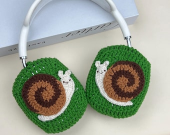 Schnecke gehäkelte Airpods Max Kopfhörer-Abdeckung|Sony xm6 Abdeckung|Gehäkelte AirPods Max Hülle|AirPod Max Abdeckung | Handgemacht|Sony xm5 Tasche|Sony xm4 Abdeckung|