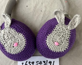 Rabbit Granny Square Airpods Max Headphone Covers | Crochet AirPods Max Case | AirPod Max Cover | Handmade|Sony xm5 case|Sony xm4 cover