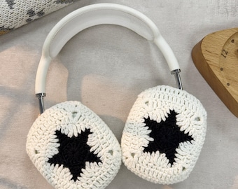 Vintage Stern Airpods Max Kopfhörer Abdeckung | Gehäkelte AirPods Max Hülle | AirPods Max Abdeckung | Handgemacht|Sony xm5 Tasche|Sony xm4 Abdeckung