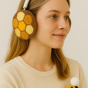 Crochet honeycomb design Airpods Max Headphone Covers | Crochet AirPods Max Case | AirPod Max Cover  Handmade|Sony xm5 case|Sony xm4 cover