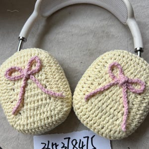 cute bow Granny Square Airpods Max Headphone Covers | Crochet AirPods Max Case | AirPod Max Cover | Handmade|Sony xm5 case|Sony xm4 cover