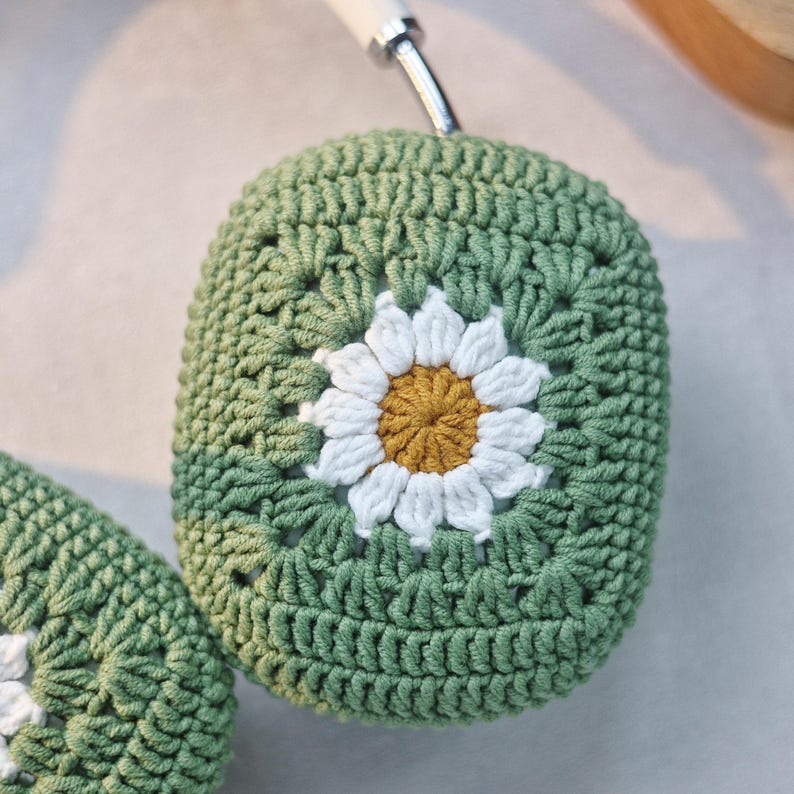 Granny Square Airpods Max Headphone Covers | Crochet AirPods Max Case | AirPod Max Cover | Handmade|Sony xm5 case|Sony xm4 cover image 6