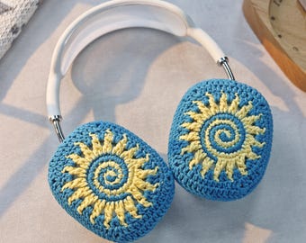 Sun Granny Square Airpods Max Headphone Covers | Crochet AirPods Max Case | AirPod Max Cover | Handmade|Sony xm5 case|Sony xm4 cover
