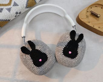 Rabbit Granny Square Airpods Max Headphone Covers | Crochet AirPods Max Case | AirPod Max Cover | Handmade|Sony xm5 case|Sony xm4 cover