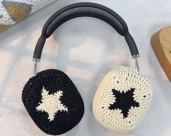 Vintage Stern Airpods Max Kopfhörer Abdeckung | Gehäkelte AirPods Max Hülle | AirPods Max Abdeckung | Handgemacht|Sony xm5 Tasche|Sony xm4 Abdeckung