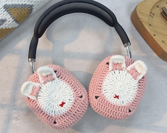 Rabbit Granny Square Airpods Max Headphone Covers | Crochet AirPods Max Case | AirPod Max Cover | Handmade|Sony xm5 case|Sony xm4 cover