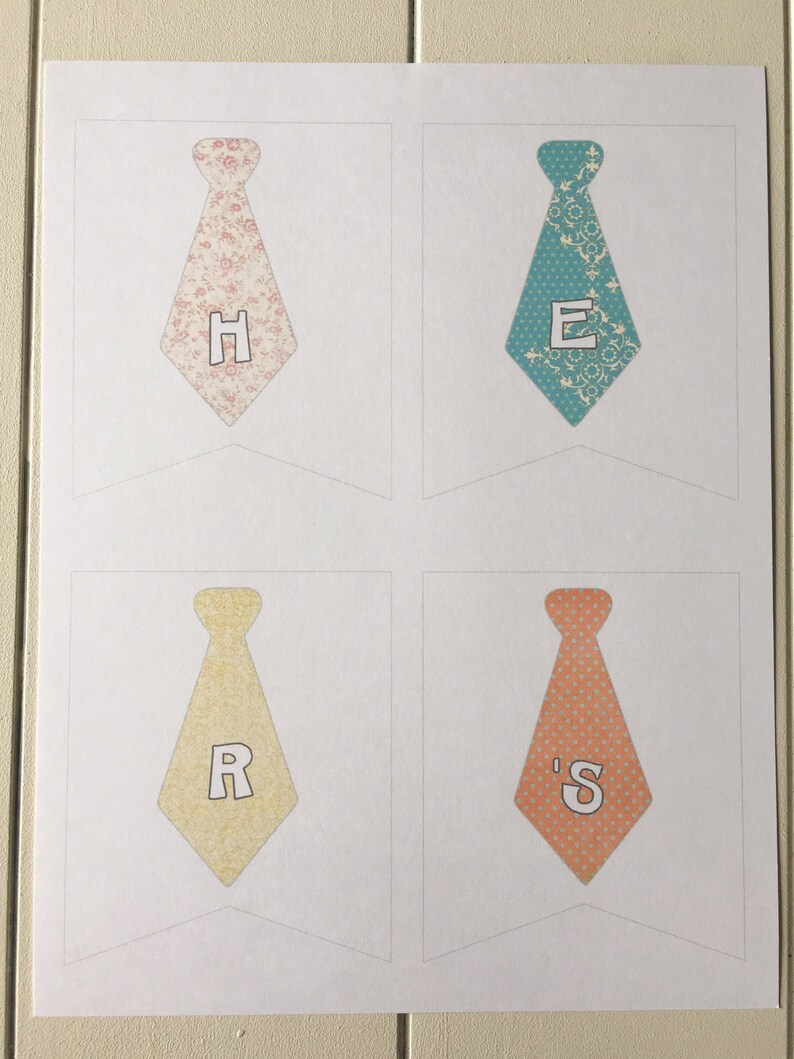 Father's Day Tie Banner, Printable Father's Day Banner, Happy Father's ...