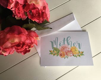 Mother's Day Card, Mother's Day, Printable Card, Blank Printable Card, Floral Mother's Day Card, Mother Card, Printable Mother's Day Card,