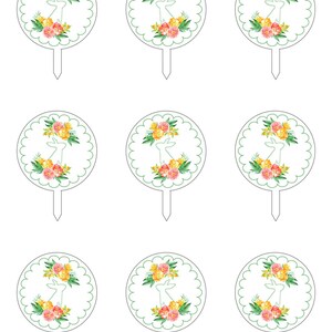 Osterparty Kit, Osterhasen Banner, Blumenbanner, druckbares Banner, Hasenbanner, Cupcake Toppers, druckbare Osterdekoration, Osterparty