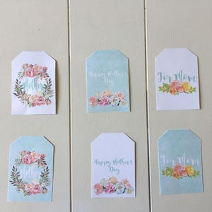 Mother&#39;s Day Printable Gift Tags, Floral Happy Mother&#39;s Day Gift Tags, Happy Mother&#39;s Day Gift Tags, Printable Mothers Day Gift Tags
