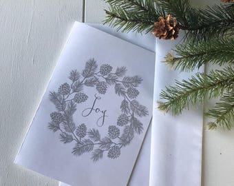 Christmas Card, Christmas Printable Card, Printable Christmas Card, Blank Printable Card, Holiday Card, Card, Printable Holiday Card, Joy