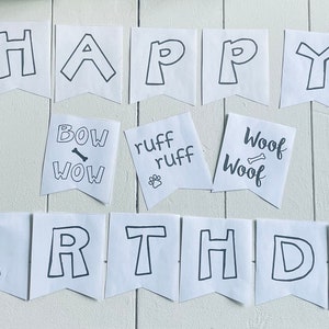 ハッピーバースデーバナー、犬のハッピーバースデーバナー、犬の誕生日、子犬の誕生日、子犬の誕生日バナー、ペットの誕生日バナー、ペットパーティー