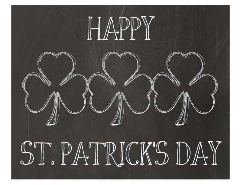 St Patricks Day, St Patricks Day printables, St Patricks Day Decor, St Patricks Day shamrock, Clover, Shamrock Sign, Happy St Patricks Day image 3