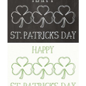 St Patricks Day, St Patricks Day printables, St Patricks Day Decor, St Patricks Day shamrock, Clover, Shamrock Sign, Happy St Patricks Day image 5