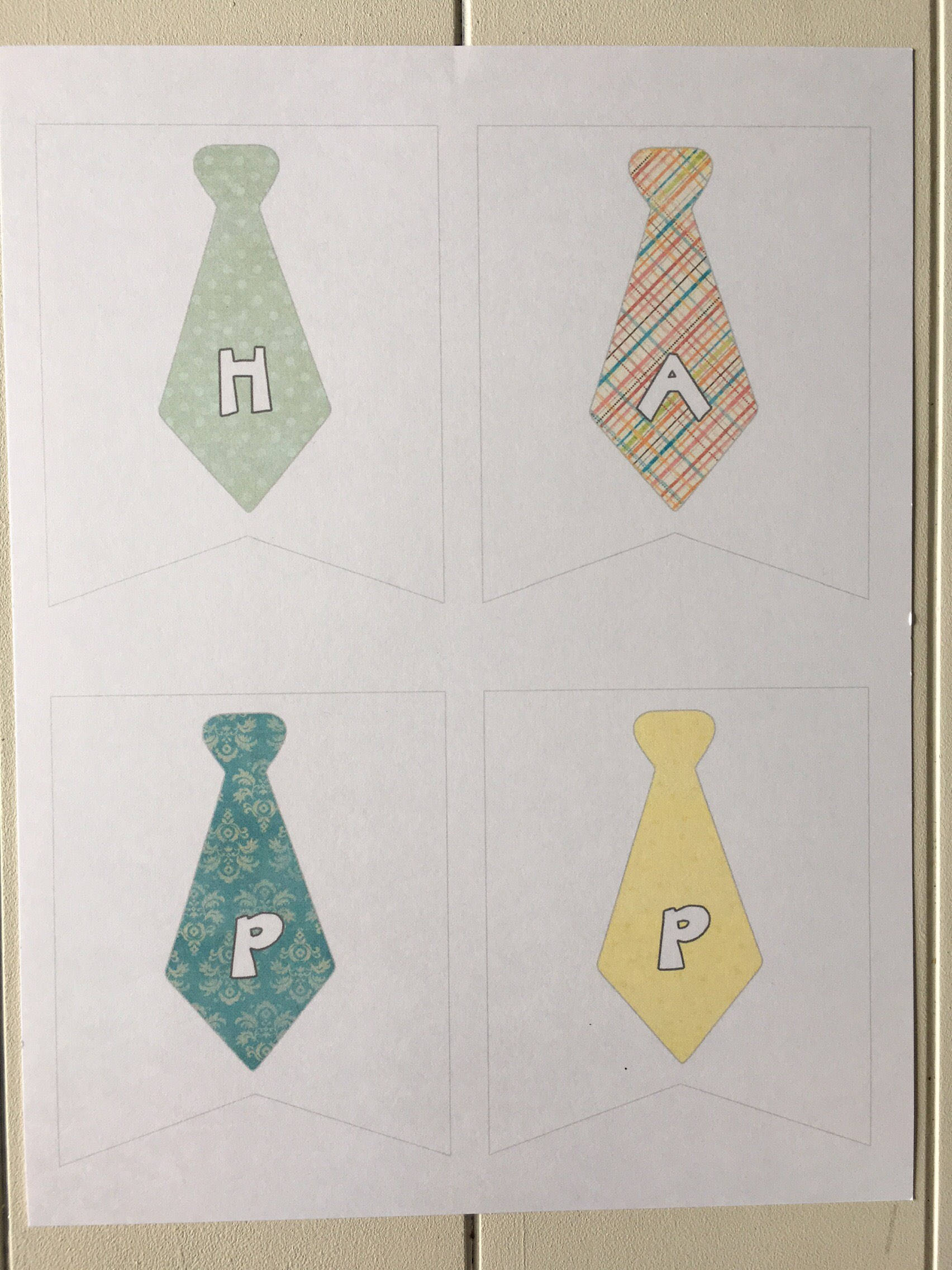 Father's Day Tie Banner Printable Father's Day - Etsy