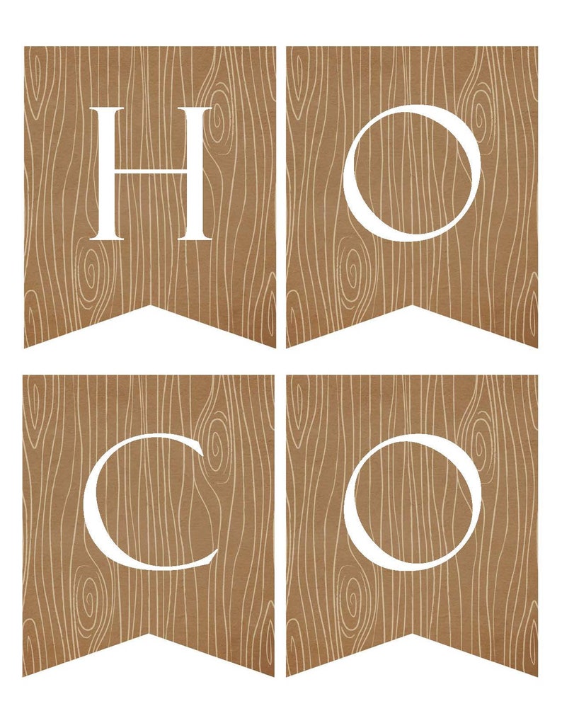 Editable Wood Grain Printable Banner - Etsy