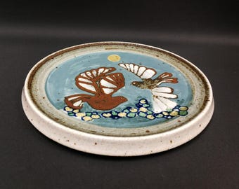 Art Ceramic Vintage Wall decor, wallplate, Rörstrand, Gösta Millberg Stoneware 1960s Sweden Scandinavian
