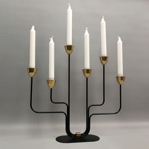Large Swedish Candelholder by Gunnar Ander for Ystad Metal, 1960s, Style Scandinavian Modern
