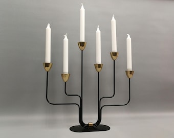 Large Swedish Candelholder by Gunnar Ander for Ystad Metal, 1960s, Style Scandinavian Modern