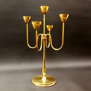 Gunnar Ander, Candelabra, Brass, Sweden, 1960s