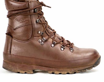 Vintage 70s Herman Survivor Boots Green Leather Logger Work Boots