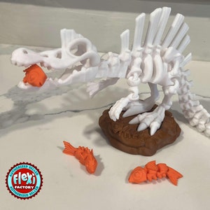 Spinosaurus Flexi Dinosaur - 3D Printed Articulated Dinosaur Skeleton Toy