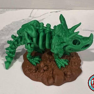 Triceratops Flexi Dinosaur - 3D Printed Articulated Dinosaur Skeleton Toy