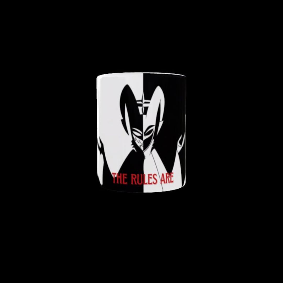 Hazbin Hotel Mug Adam the Rules Are Black and White - Etsy