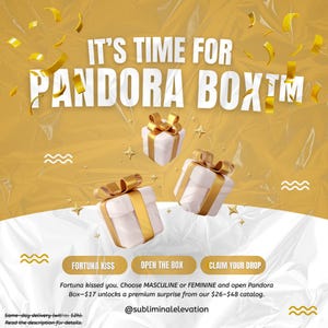 Mystery Subliminal Audio | Surprise Track | Pandora Box™ (Masculine/Feminine)