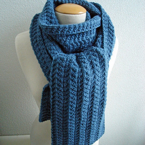 Elizabeth Scarf Knitting Pattern Ladies Scarf Reversible - Etsy