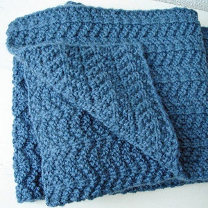 Knitting PATTERN Reversible Heringbone Scarf image 2