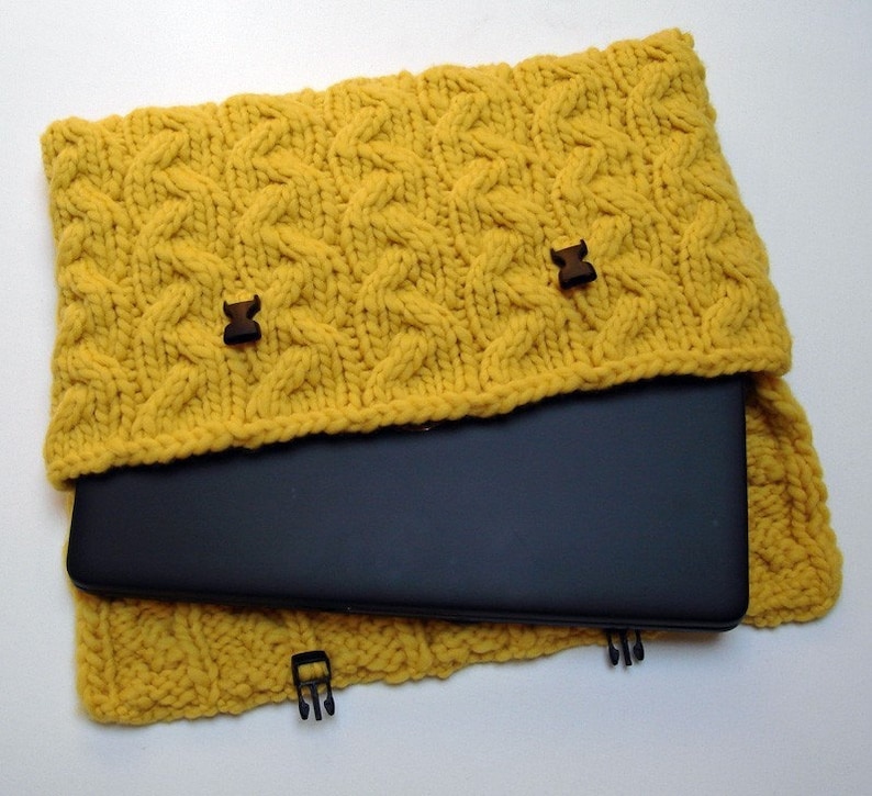 Knitting PATTERN Sunny Laptop Sleeve image 5