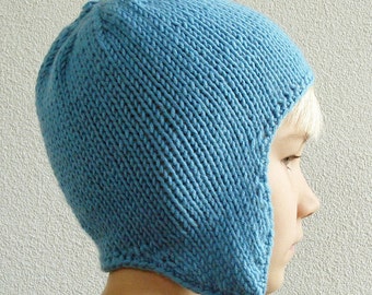 Knitting PATTERN - Earflap Hat for Children