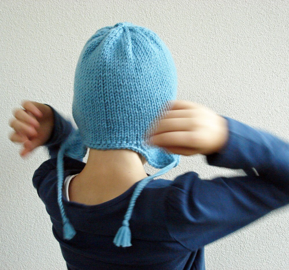 Knitting PATTERN Earflap Hat for Children Etsy