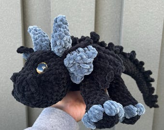 Fourth Wing Inspired Crochet Dragon Plushie, Option for Customization