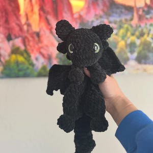 Handmade Toothless Snuggler, Night and Light Fury Dragon