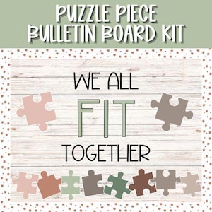 Puzzle Piece Bulletin Board Kit: Classroom Community Decor (PDF)
