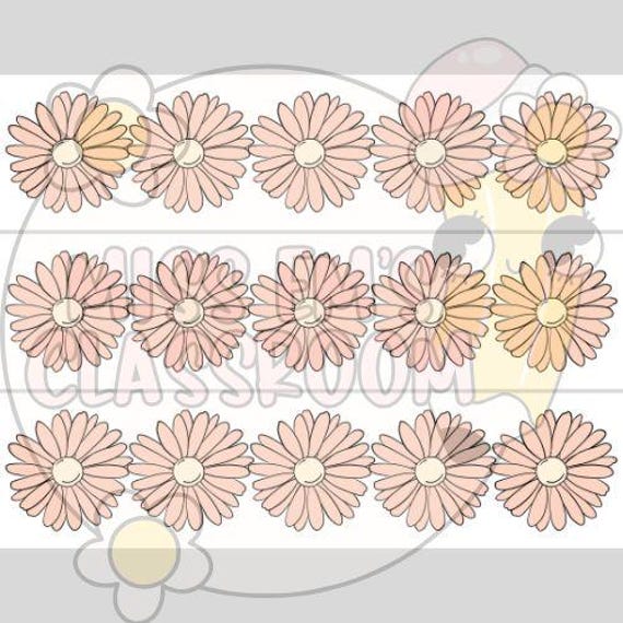 60-teiliges Wildblumen-Dekor-Set Für Pinnwand & Klassenzimmer – Bunte Papier-Ausschnitte