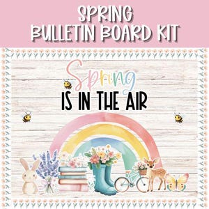 Spring Is in the Air Bulletin Board Kit | Pastel Spring Classroom Decor | Spring Classroom Decor | Spring Preschool Bulletin Board Kit
