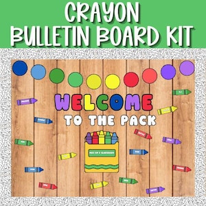 Welcome to the Pack Crayon Bulletin Board Kit – Digital Download | Back to School Bulletin Board Kit | Crayon Bulletin Board Kit