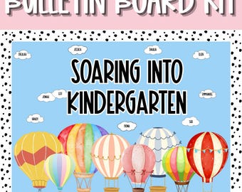 Schweben in Kindergarten Bulletin Board Kit | Noten 1-9 auch enthalten | Heißluftballon zurück zu Schuldekor | Klassenzimmer-Aufsteller