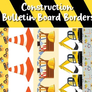Construction Bulletin Board Borders | Construction Theme | Construction Decor for Classroom | Preschool | Home school | Classroom