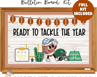 Football Classroom Bulletin Board Kit: Sports Theme Decor (Printable)
