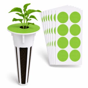 AeroGarden Compatible Pod Labels, Writable Hydroponic Seed Pod Stickers, Round Indoor Garden Replacement Covers