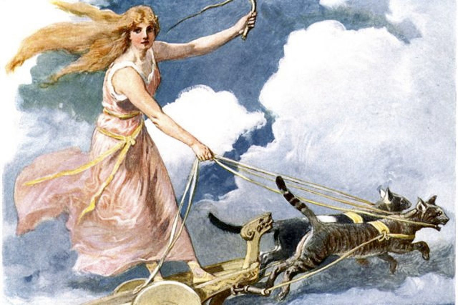 Freya nordische Göttin aus Vintage Illustration Frau von Odin Etsy
