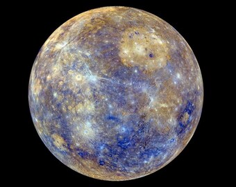Planet Mercury Solar System Closest Planet to the Sun NASA Scientific Astronomical Space Art Astronomy Science Photography Photo Print