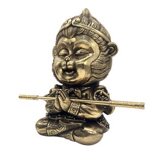 Wukong Brass Sculpture Monkey King Statue House&Office Decoration Ornaments