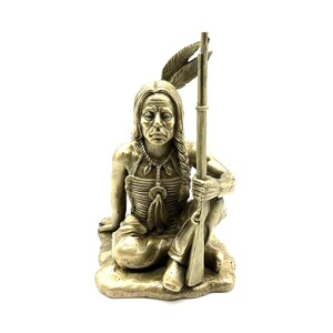 Bronze Sculpture Indian Chief Statue Bronze American Indian Chief Figurine Exclusive Gifts