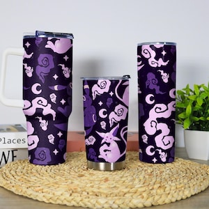 Umbreon Tumbler Home Decor 40oz Tumbler With Handle Insulated Stainless Steel Travel Mug Cute Espeon Tumbler With Lid Umbreon Tumbler Gifts