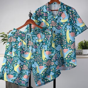 Lapras Hawaiian Shirt Tropical Button Up Shirt Summer Beach Short Aloha Hawaii Set Lapras Shirt Gifts